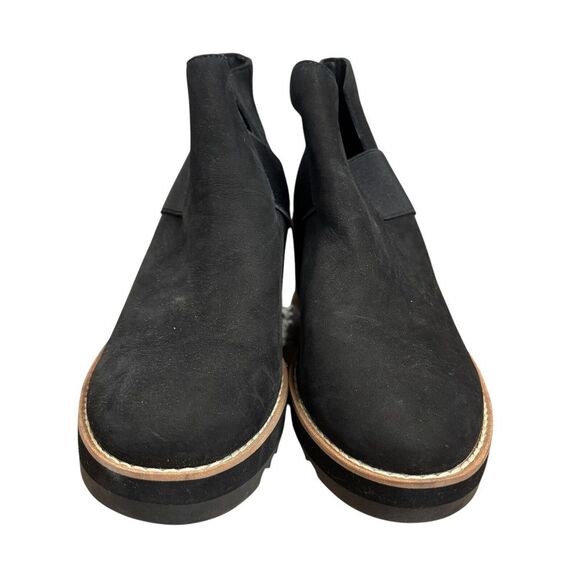 NEW Eileen Fisher Women's Lark Wedge Heel Booties Nubuck Black Leather Size 5.5 - Picture 5 of 9